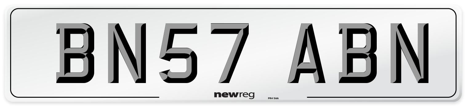 BN57 ABN Number Plate from New Reg